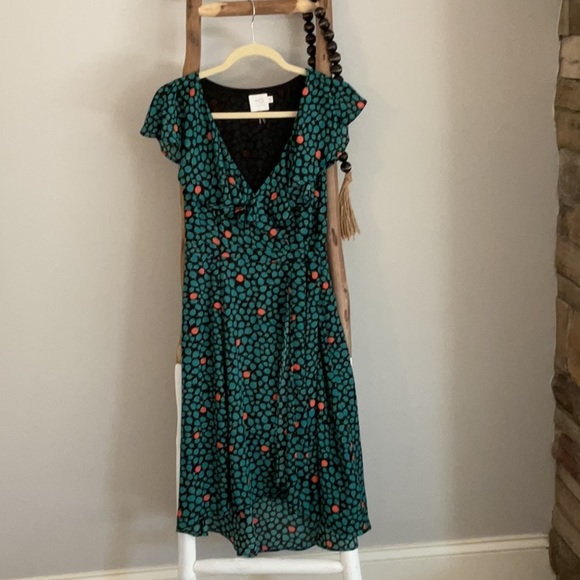 Anthropologie HD InParis Faux Wrap Dress Size 4 - Picture 2 of 7